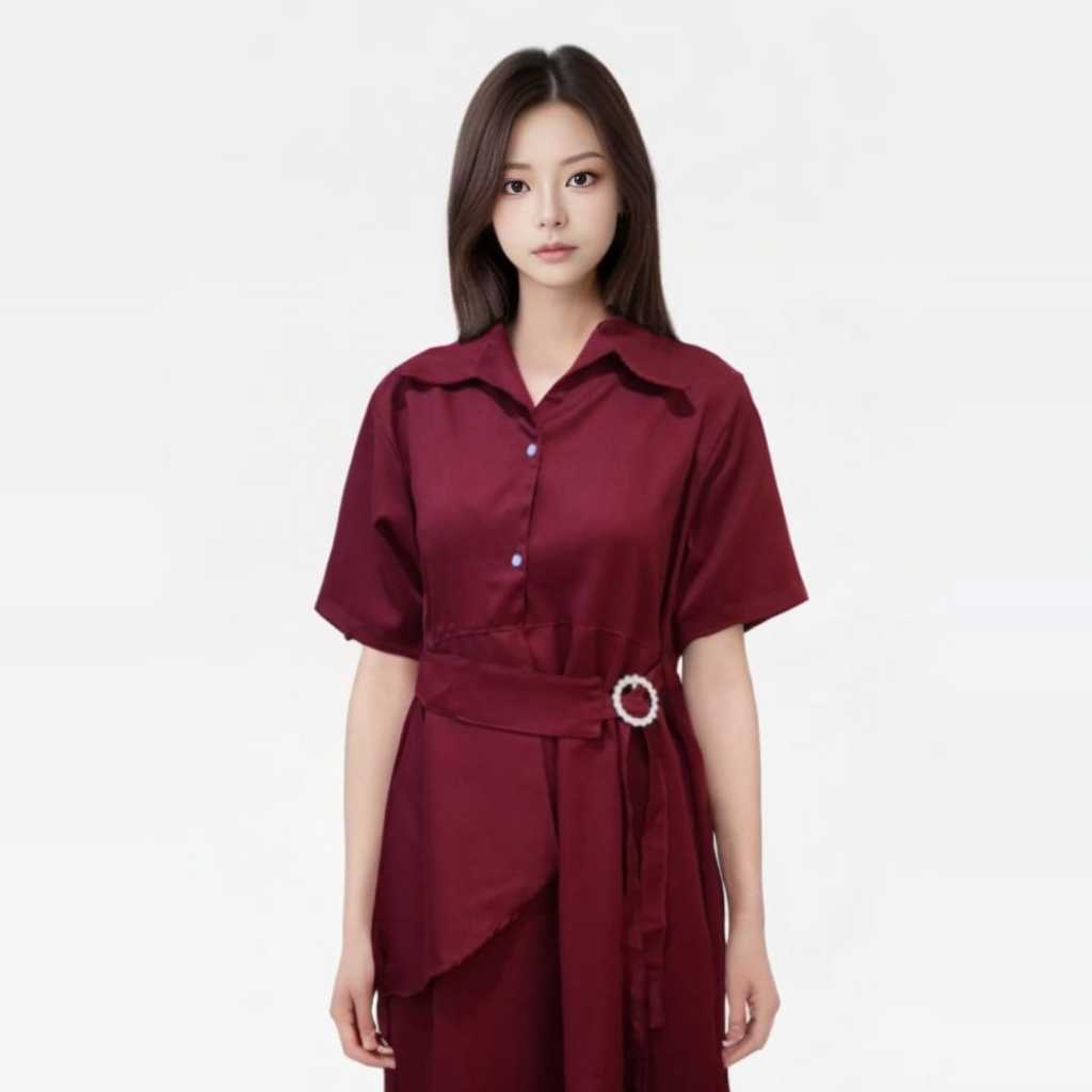 Dress Wanita Andin Baju Amanda Manopo Ikatan Cinta Korean Style Daster Busui
