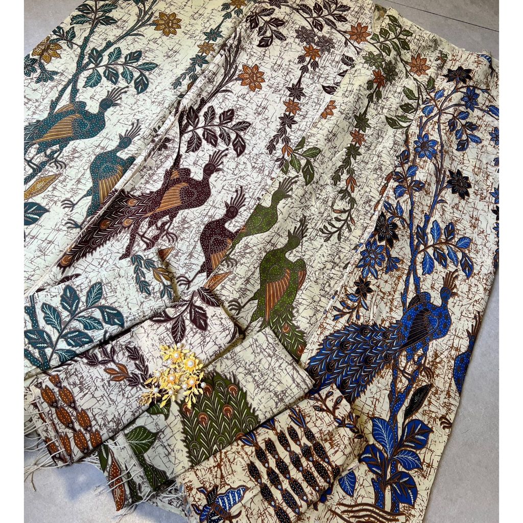 Kamen paris set selendang Motif Merak original by Djuwita Kebaya