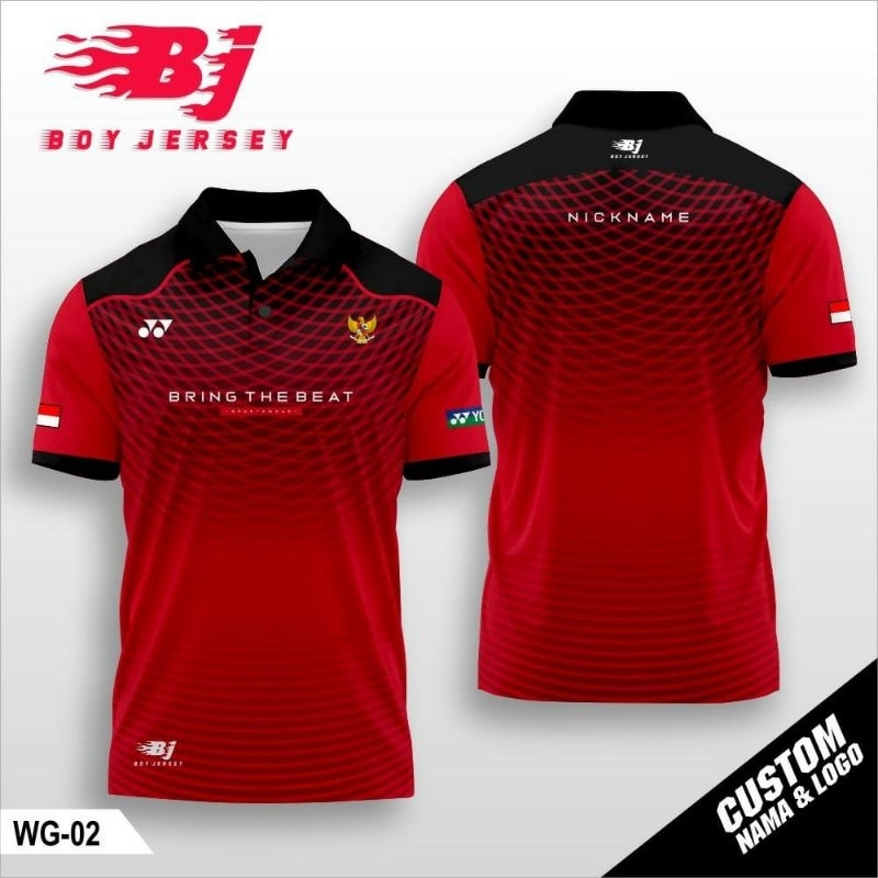 kaos jersey polo shirt yonex full printing sublim terbaik, jersey polo/jersey yonex free ganti nama 