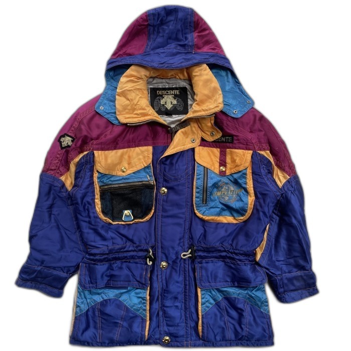 Jaket vintage racing Descente tritone snowboarding outdoor jacket