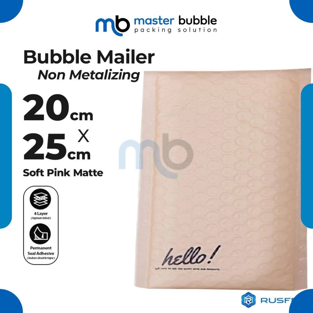 

Amplop Envelope Warna Pink Bubble Mailer 20 x 25 cm / Security Bag Mailer Rusfet Harga Ecer Satuan