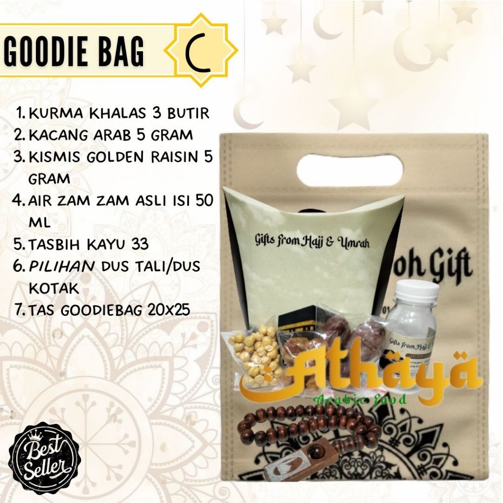 

Paket special goodie bag oleh oleh haji dan umroh / Hampers haj dan umroh Ekonomis