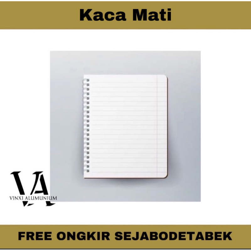 Kusen Kaca Mati Alumunium (Custom Ukuran)