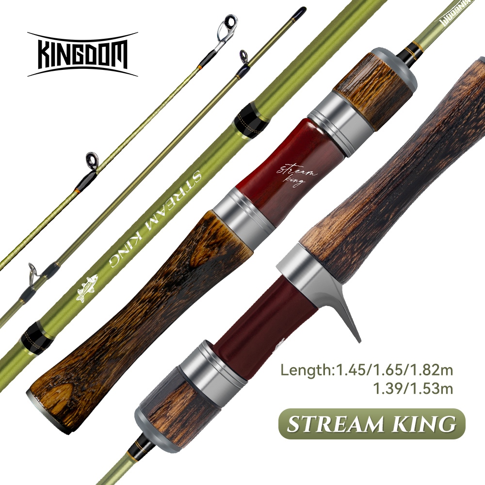 Kingdom NEW STREAM KING Carbon Spinning Casting Joran Pancing Karbon 1.39m 1.53m UL L Power 3bagian 