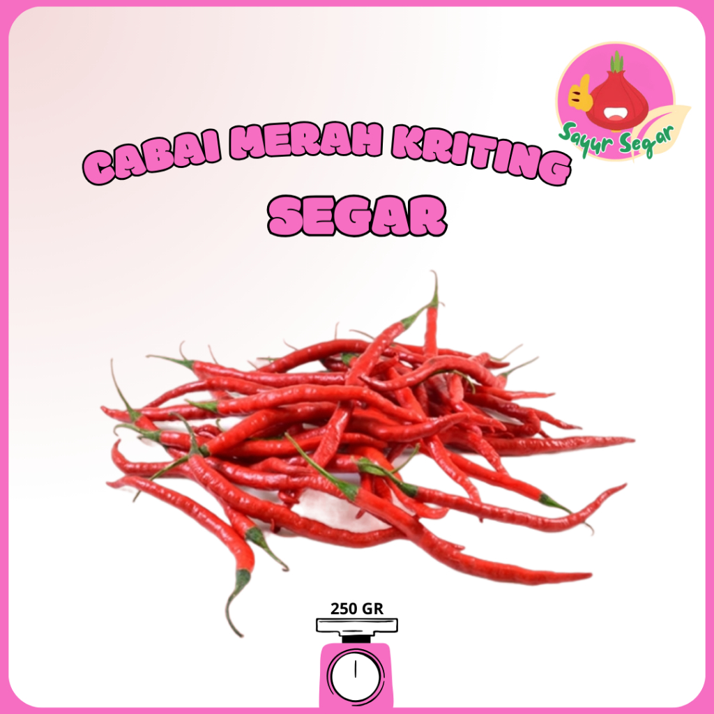 

Sayur Segar - Cabai Merah keriting 250 gr / Red Chili