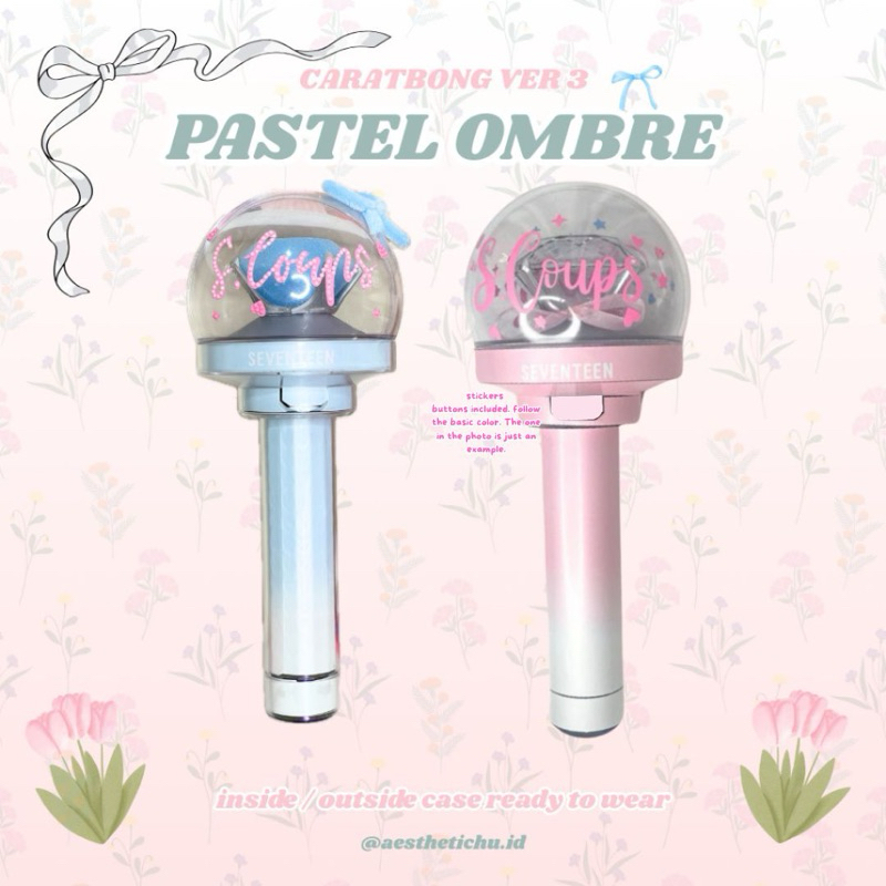 

Skin Sticker Decal Caratbong Light Stick Seventeen Versi 3 Pastel Ombre Version | Sticker saja buka lightstick by Aesthetichu