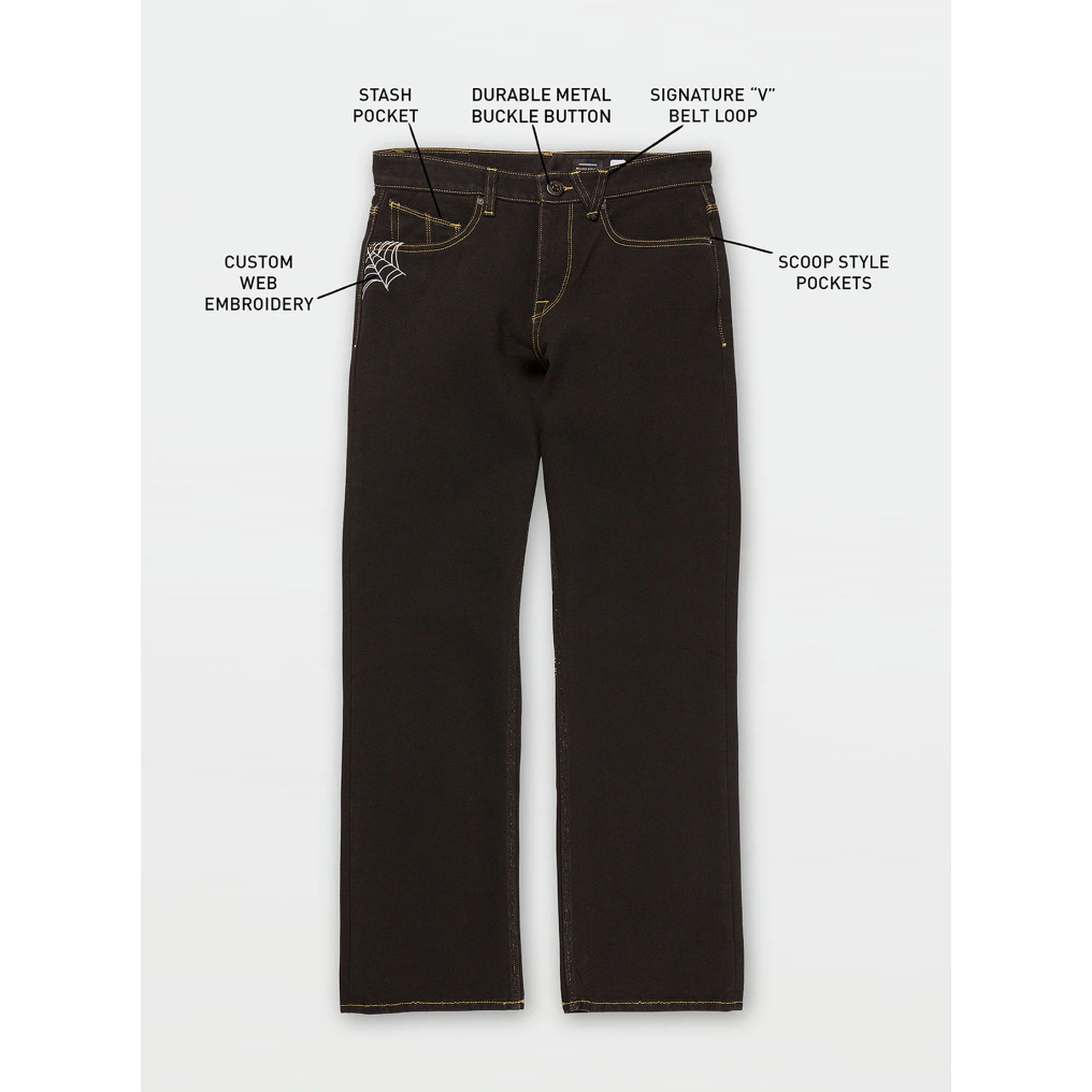 VOLCOM SKATE VITALS COLLIN P JEANS - BLACK RINSER - ORIGINAL / AUTHENTIC SKU (442201152311) DISKON U