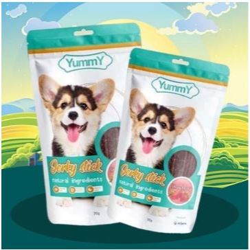 YUMMY JERKY - Makanan Anjing Puppy Jerky Import Camilan Anjing Snack Anjing Treat Anjing Jerky Meat
