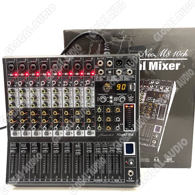 MIXER AUDIO MICROVERB NEO M8 10 CHANNEL , Mixer Microverb Neo m8 neom8 Neo M8 Mixing 10 Bestseller (