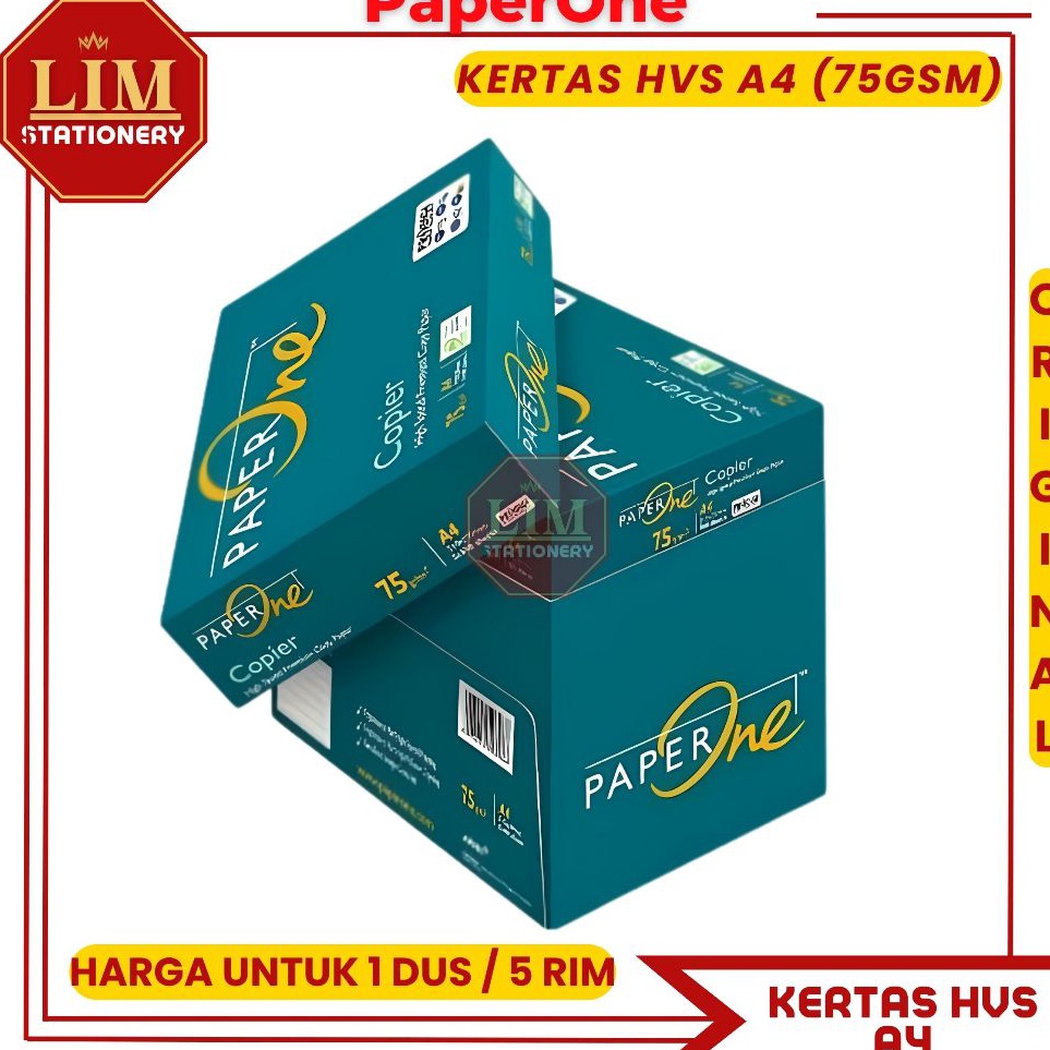 

KODE B88Q InstantKertas HVS Putih A4 75Gr 5 Rim PaperOne