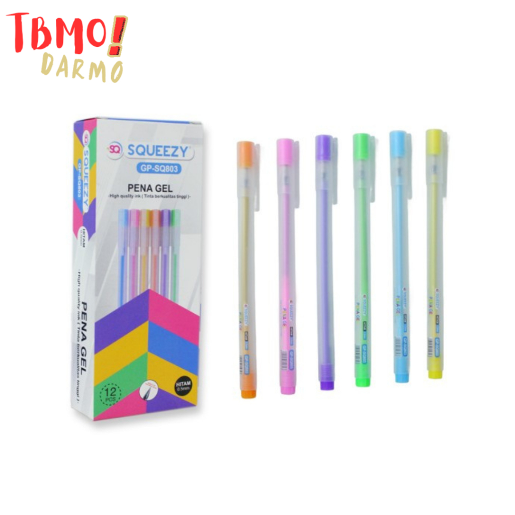 

TBMO (PACK) GEL PEN SQUEEZY GP-SQ803 0.5MM HITAM ISI 12PCS