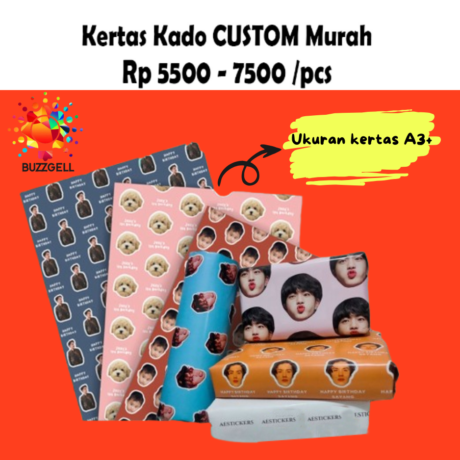 

Cetak Kertas Kado Desain Custom Wrapping Papper Bungkus Hadiah Murah