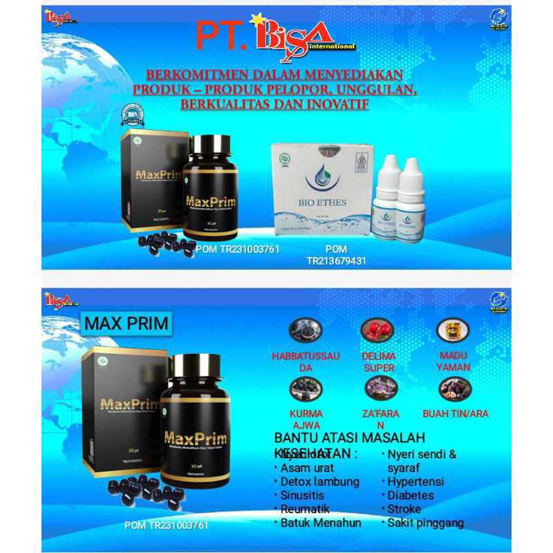 Max Prim Pil Hitam & Enzym Tetes Bio Ethes Herbal Alami Untuk Kesehatan - Herbal Care