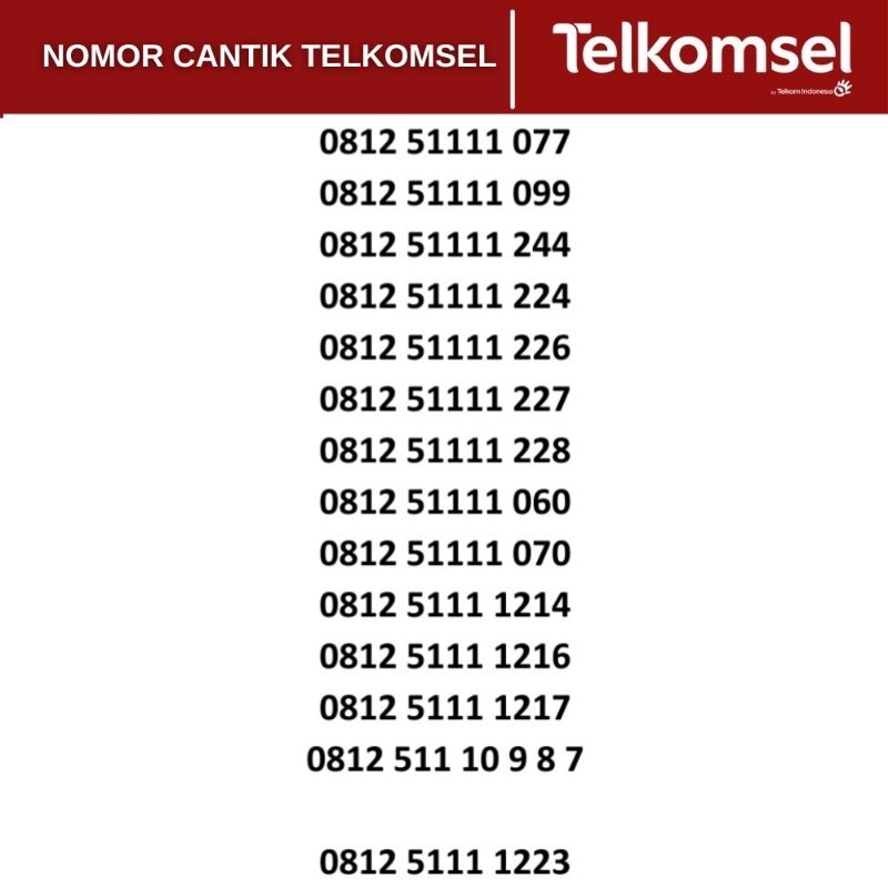 Nomor Cantik Telkomsel Simpati Seri Ribuan 5000 6000
