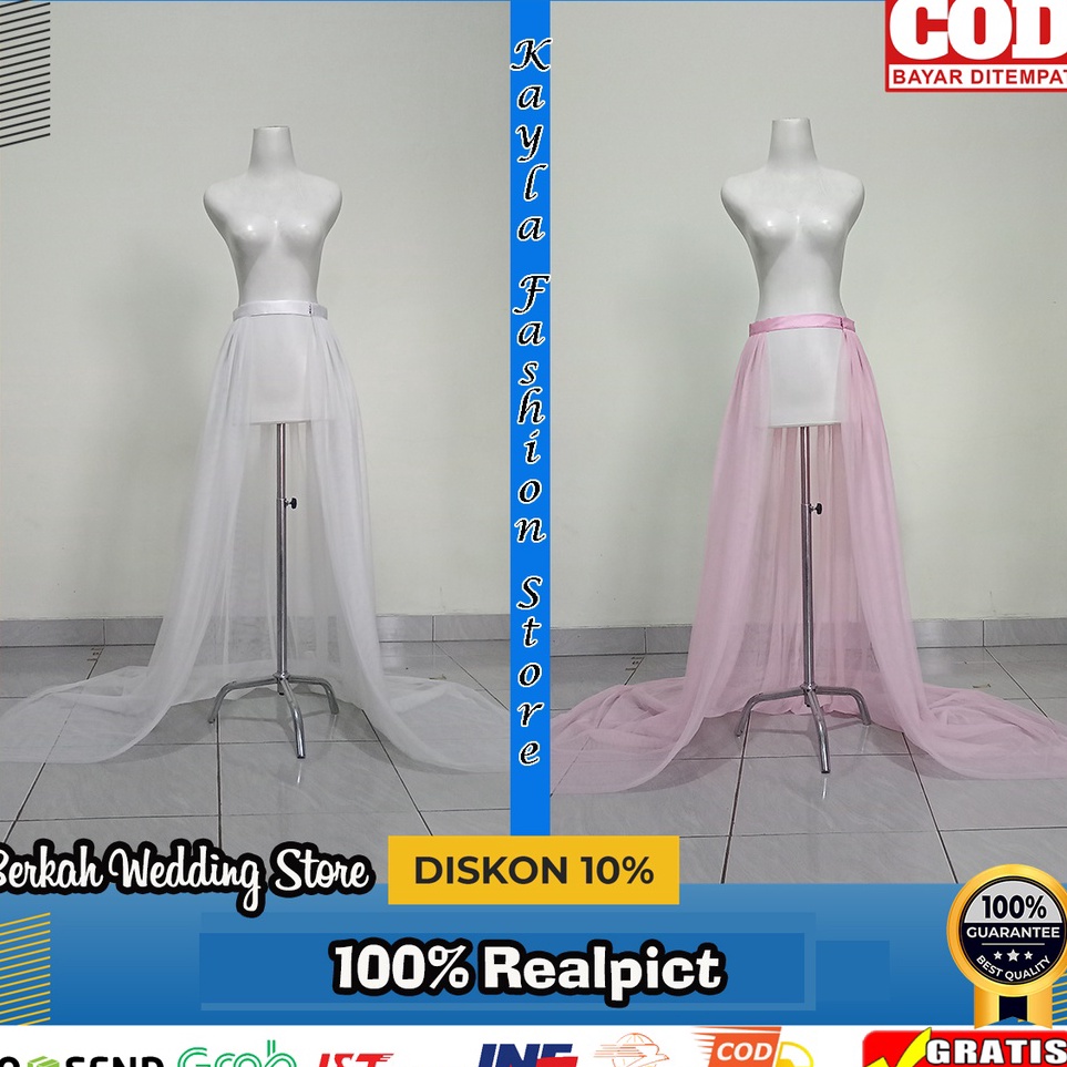 KODE R93K Ekor Gaun pengantin Tile PolosEkor Tile Gaun PengantinEkor Kebaya