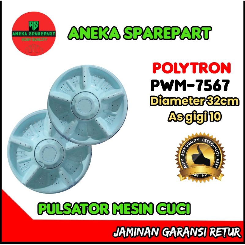 pulsator mesin cuci POLYTRON PWM-7567 ORIGINAL