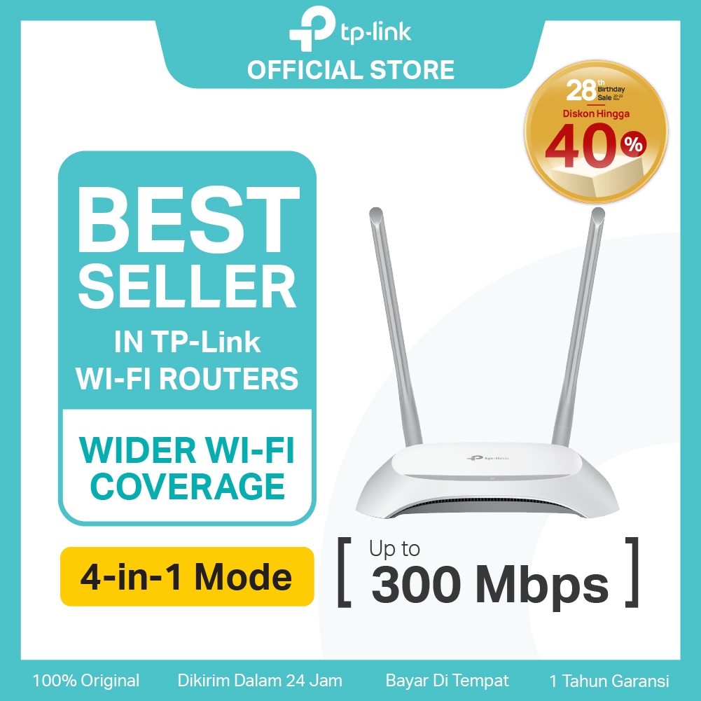 TP-Link TL-WR840N WR820N WR844N N300 WiFi Router Extender Penguat Sinya 300M Wireless Access Point