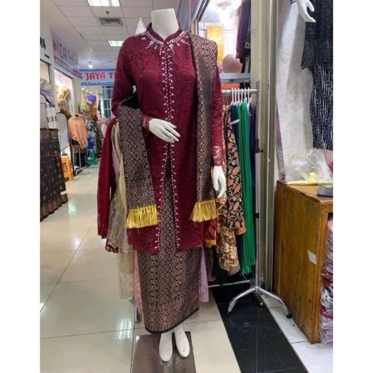 KODE L8E new set kebaya selendang  kebaya brokat  kebaya terbaru  brokat selendang  dress kondangan