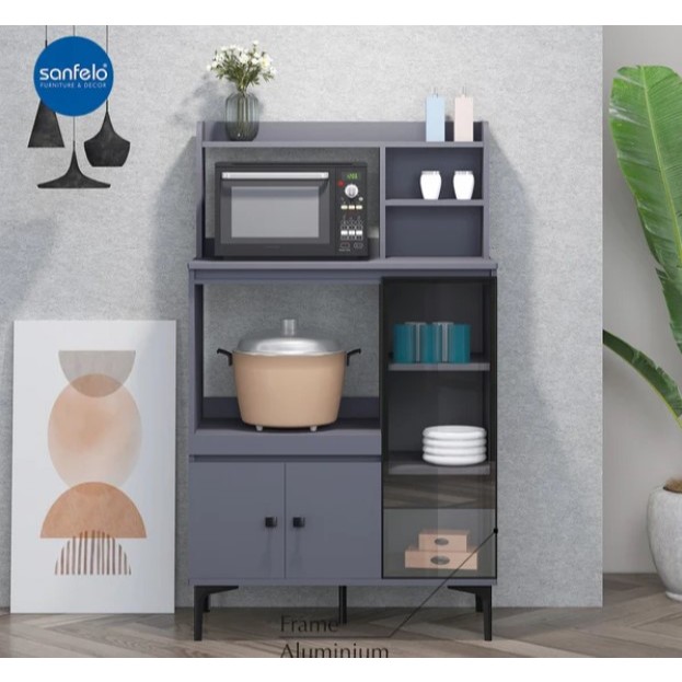 Lemari Rak dapur kitchen set meja tambahan rice cooker microwave BANDUNG