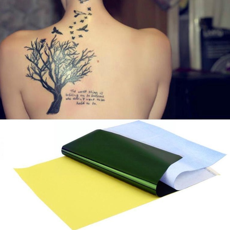 KODE L62R 1pcs Kertas TatoKertas Karbon TattoKertas Transfer Tatto Kertas Transfer Tato Karbon Therm