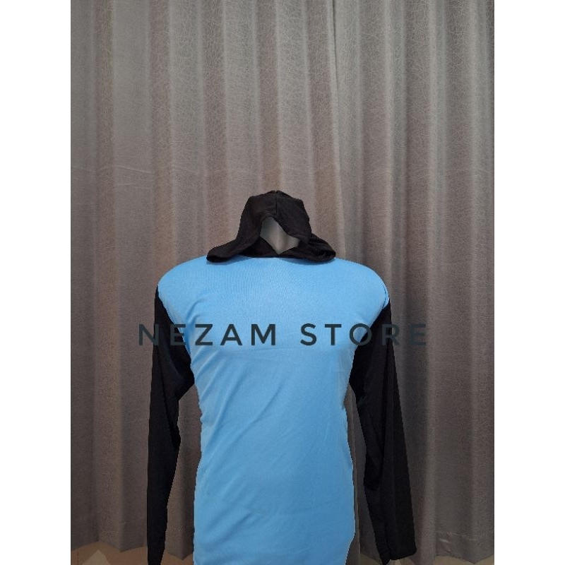 Kaos Kerja Kupluk Lengan Panjang Kombinasi Bahan Hyget Super Kaos Tani Hodi Kombinasi  Panjang Murah