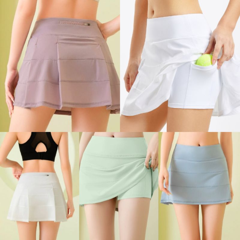 KSA - Celana hotpant rok dua layer sport fadel tennis olahraga senam wanita 611