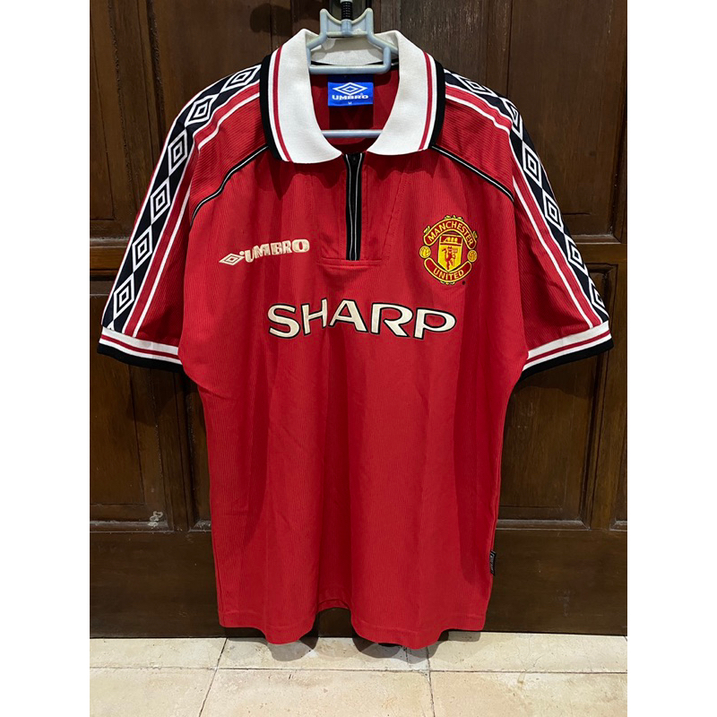 Jersey Bola Manchester United 1998/99 Home Trebel Winner Original Authentic