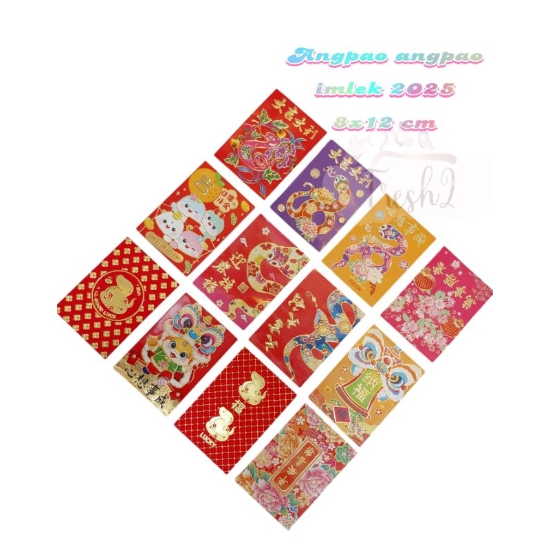 

angpao imlek sio ular 8x12 cm