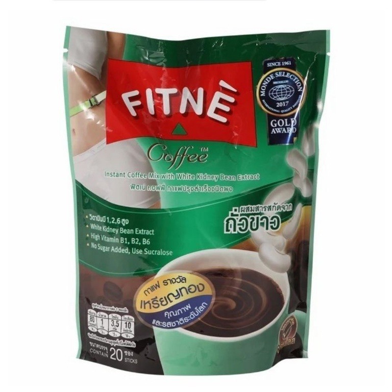 

Fitne detox instant coffee white kidney bean extract isi 20 sachet kopi Thailand