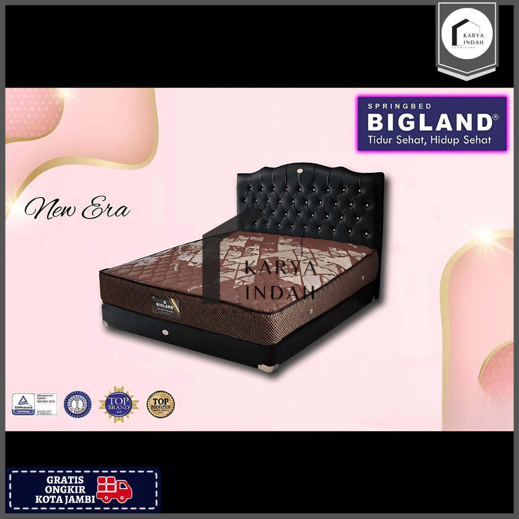 Springbed BIGLAND NEW ERA SILVER REGULER STANDARD - Kasur Matrass Mattress Ranjang BIGLAND