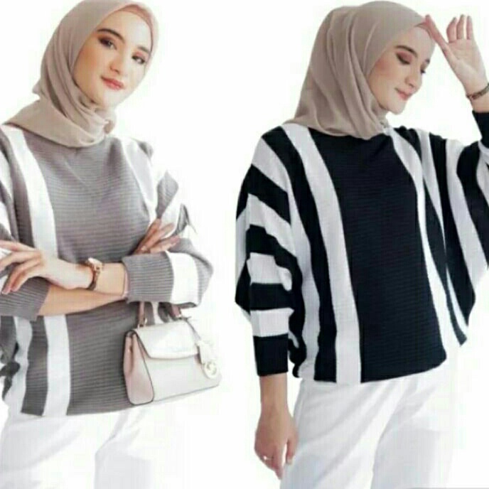 KF7 BATWING STRIPE ZEBRA  LASPERAL BATWING POLET  BATWING BLOUSE ZEBRA  BATWING 2 WARNA  BATWING OUT
