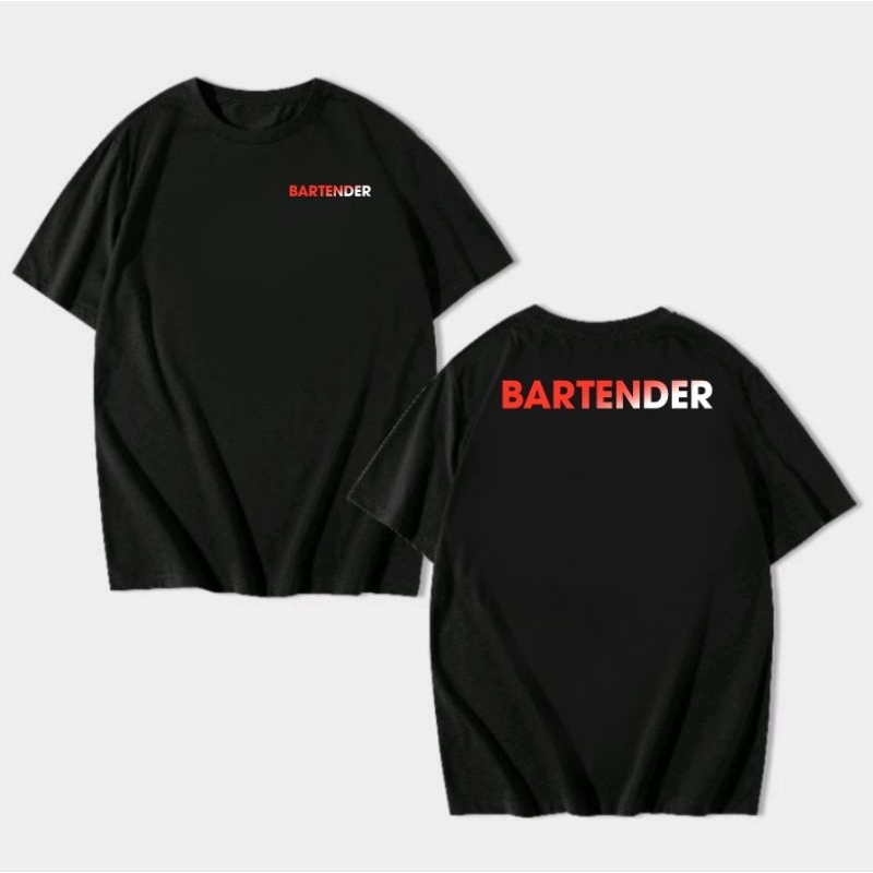 KAOS BARTENDER GRADASI MERAH PUTIH
