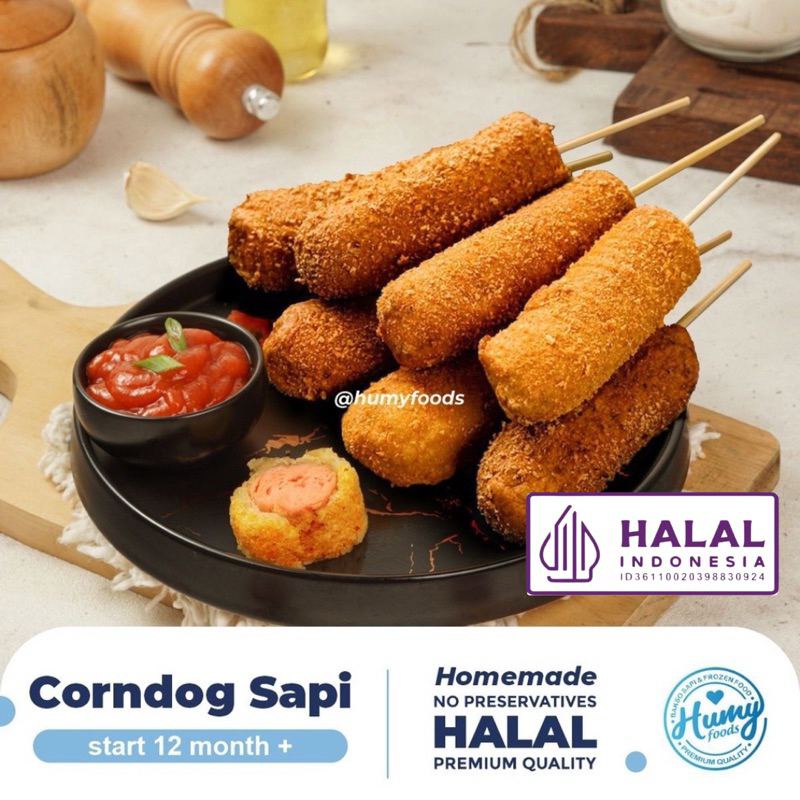 

CORNDOG ISI SOSIS SAPI halal homemade tanpa pengawet