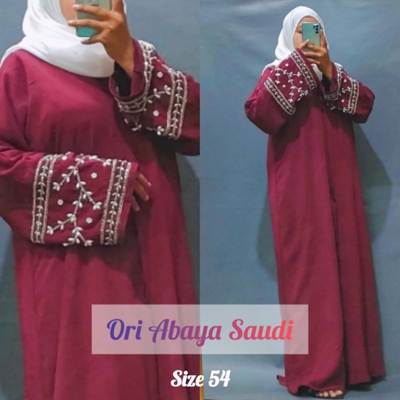 PROMO || ABAYA SAUDI/ABAYA GAMIS SAUDI/ABAYA MOTIF KEKINIAN ORI SAUDI/GAMIS SAUDI