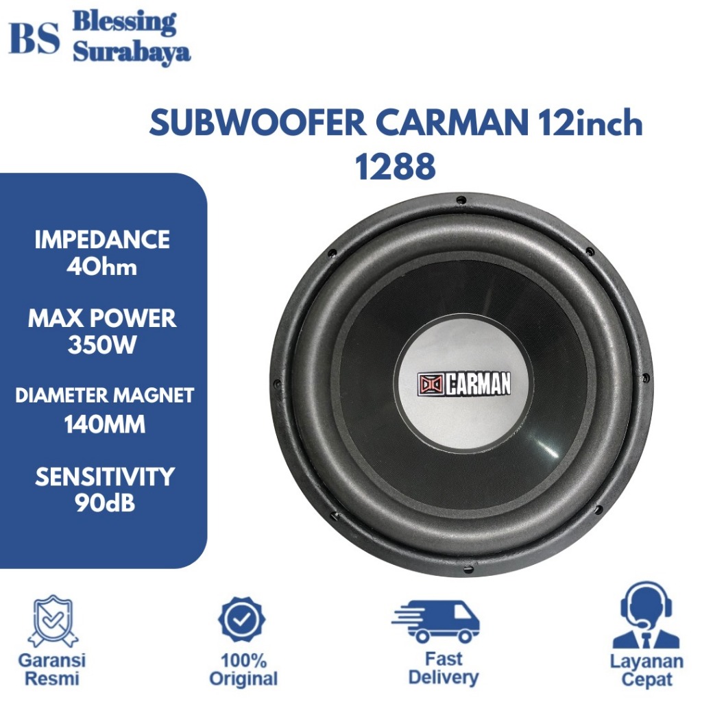 SUBWOOFER 12 INCH CARMAN 1288