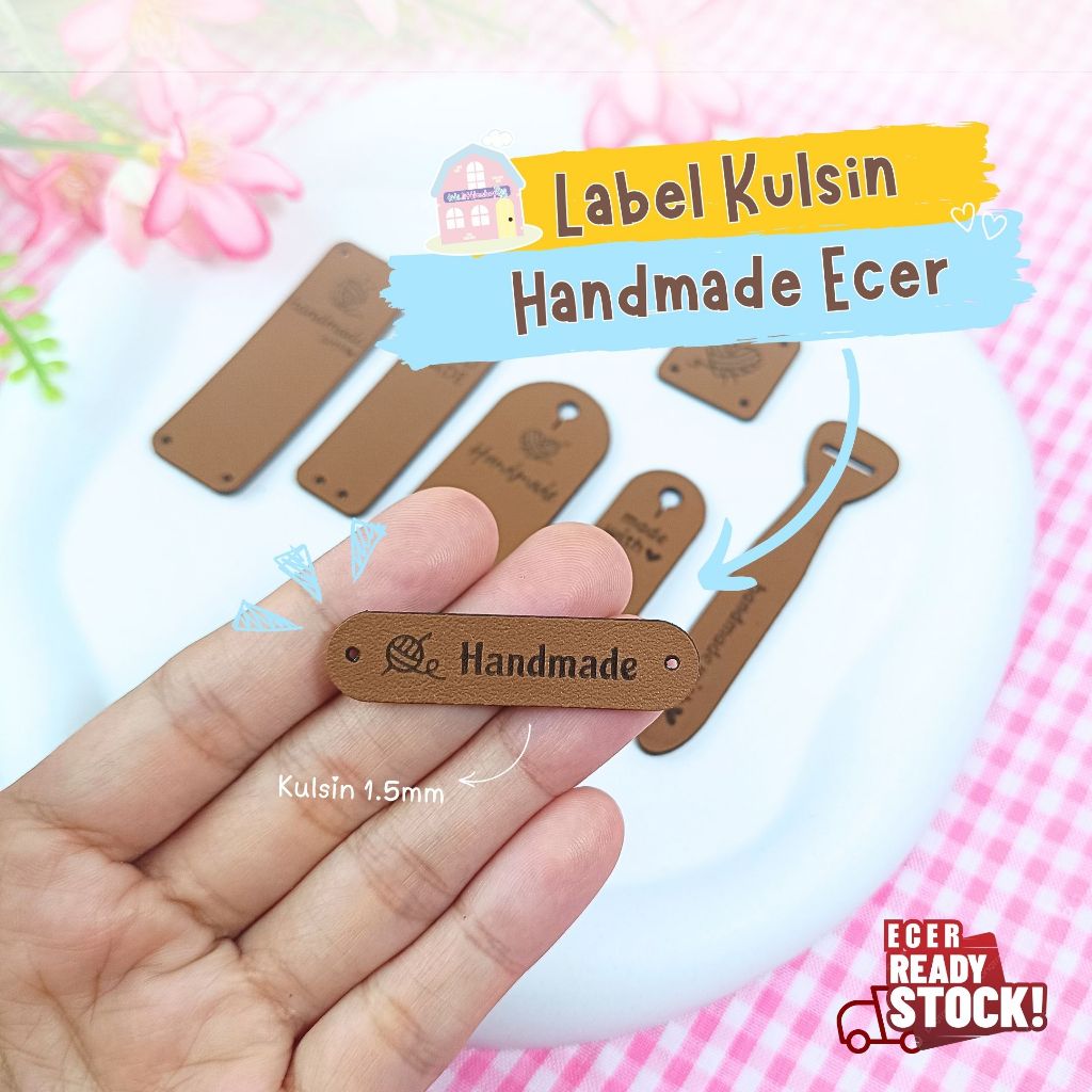 Label Kulsin Kulit  TIDAK BISA CUSTOM Ecer Rajut Tas baju