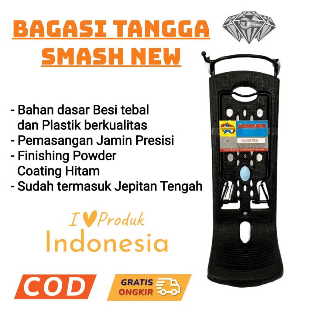 Rak Keranjang Jepit Kranjang Bagasi Tangga Sepeda Motor Tengah Suzuki Smash New Murah