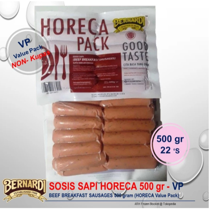 

BERNARDI Sosis Horeca TANPA KUPAS 500gr VP