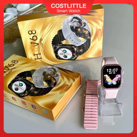 ORI IWO Serise 8 HW68 mini Smart Watch 1.75 inch jam pintar wanita Bluetooth Call Voice intercom wat
