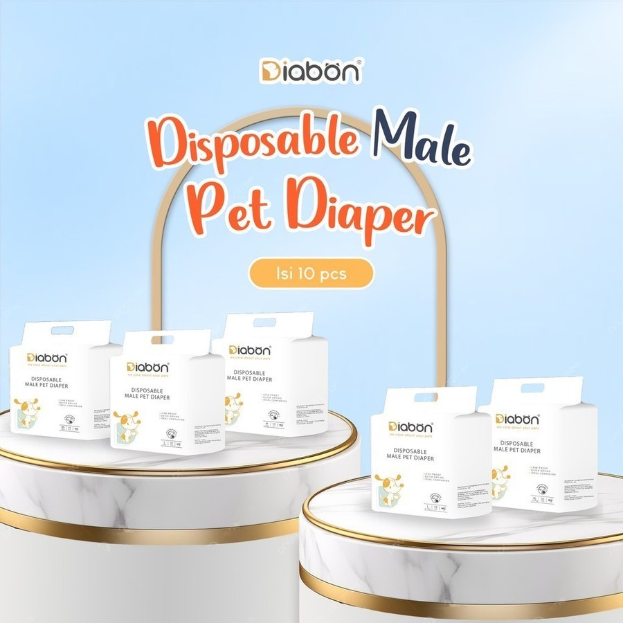 Popok Anjing Kucing Premium Diabon Jantan / Diapers Kucing Anjing Jantan Diabon / Pampers Diabon Pre