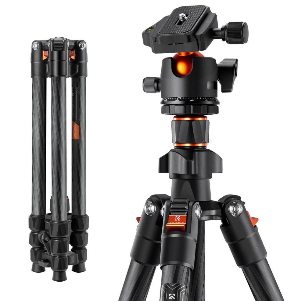 K&F Concept KNF K254C2+BH-36L Carbon Fiber Tripod - Tripod Kamera - Camera Tripod