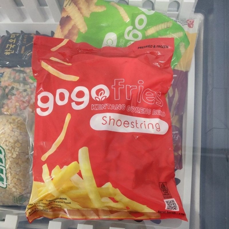 

Kentang goreng/shoestring/french friesh/gogo shoestring 1kg