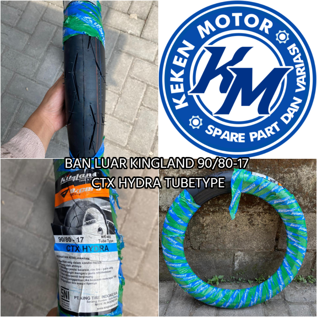 BAN LUAR KINGLAND CTX HYDRA 90/80-17 TT 90/80-17TL 90/80-14 TL, NON TUBLESS || BAN LUAR MOTOR BEBEK 