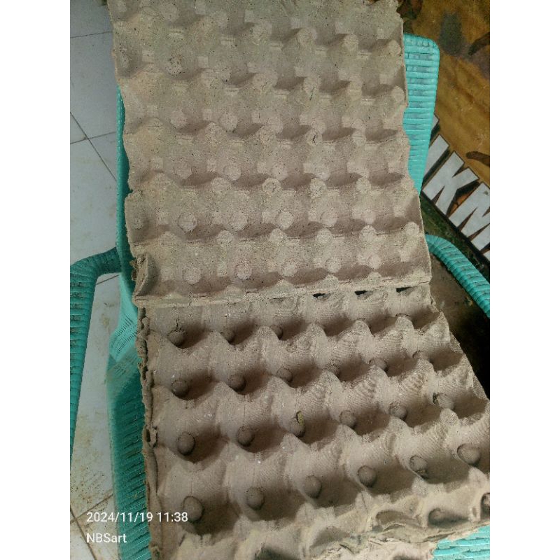 20 lembar egg tray telur bekas ayam untuk ternak jangkrik dll