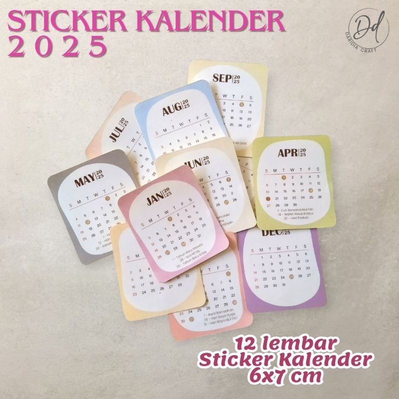 

Sticker Kalender 2025 - Journaling Calendar Sticker