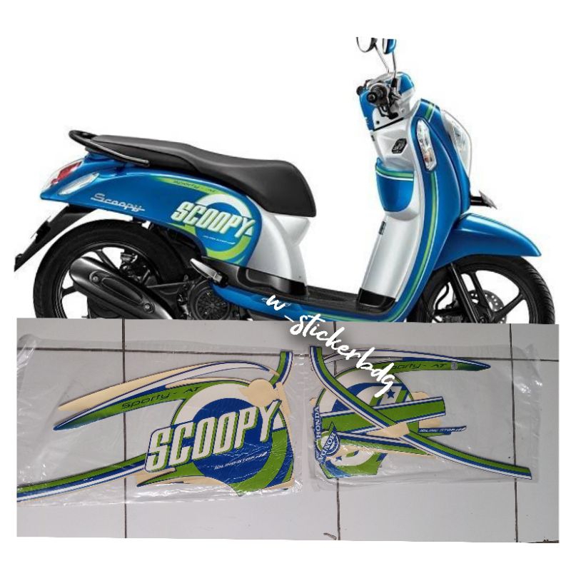 Striping Lis Honda Scoopy Sporty 2015 Biru