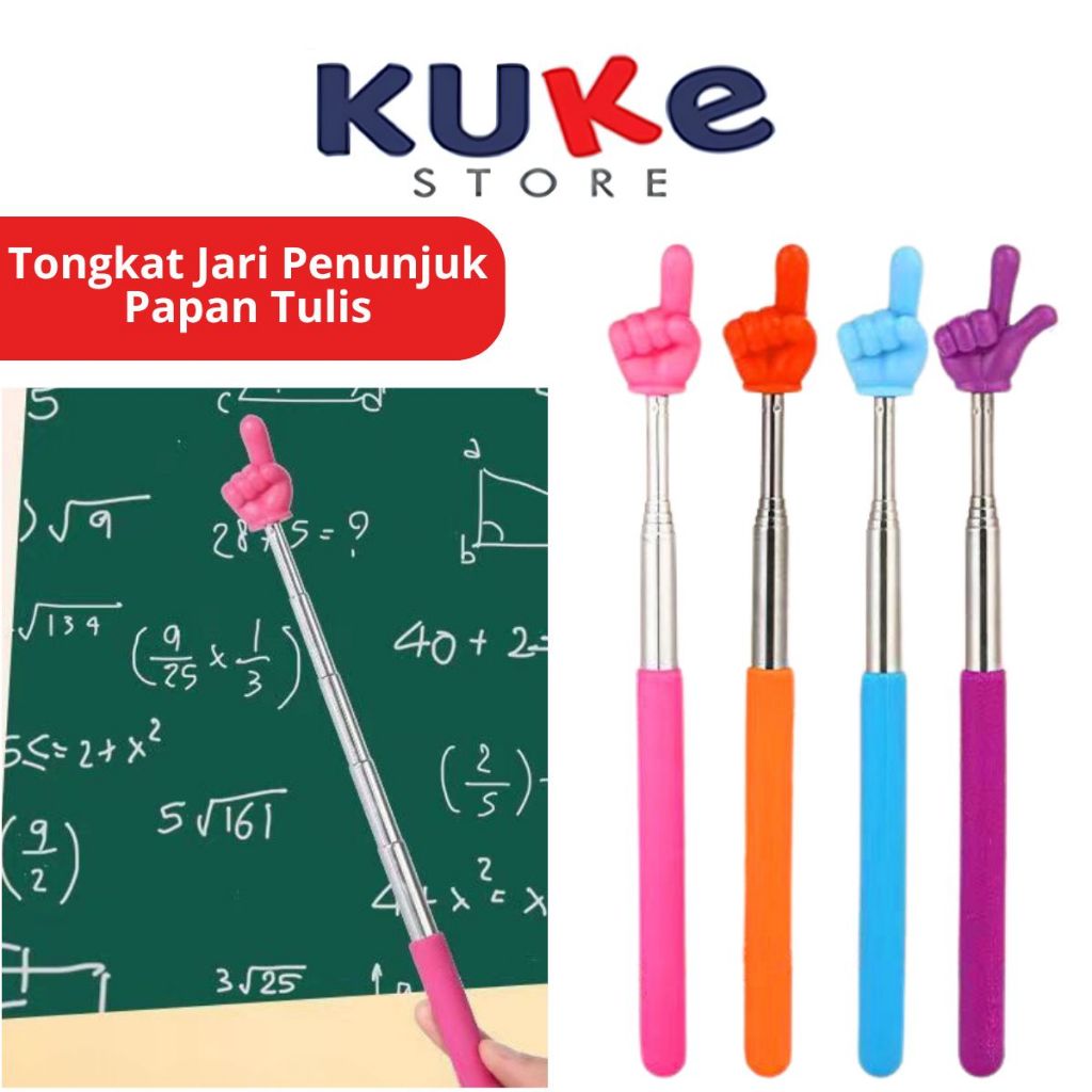 

KUKE Tongkat Penunjuk Whiteboard Bentuk Jari 70cm Extendable Pointer Teleskopik / Alat Bantu Mengajar Untuk Kantor Sekolah