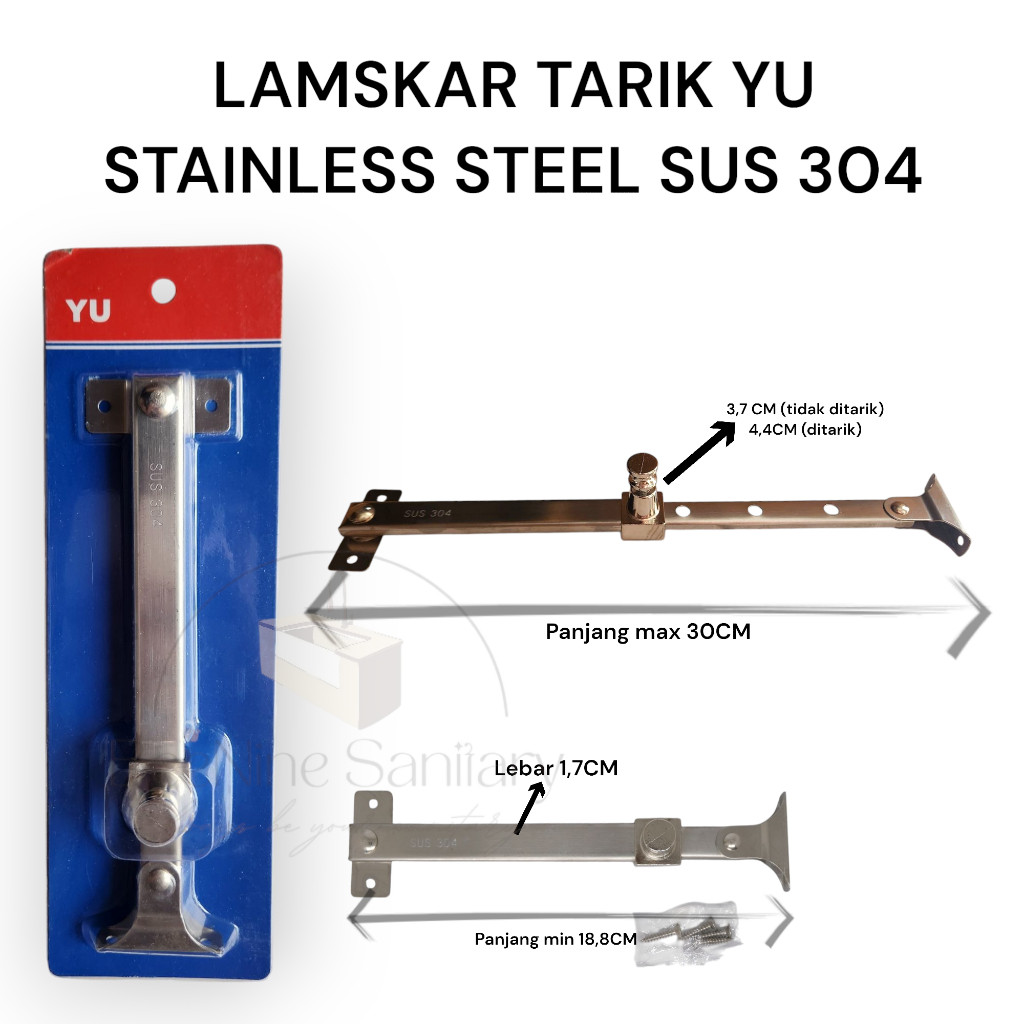 YU Lamskar YU / ramskar model tarik dan berlubang untuk penyangga / tahanan jendela/ Lamskar penahan