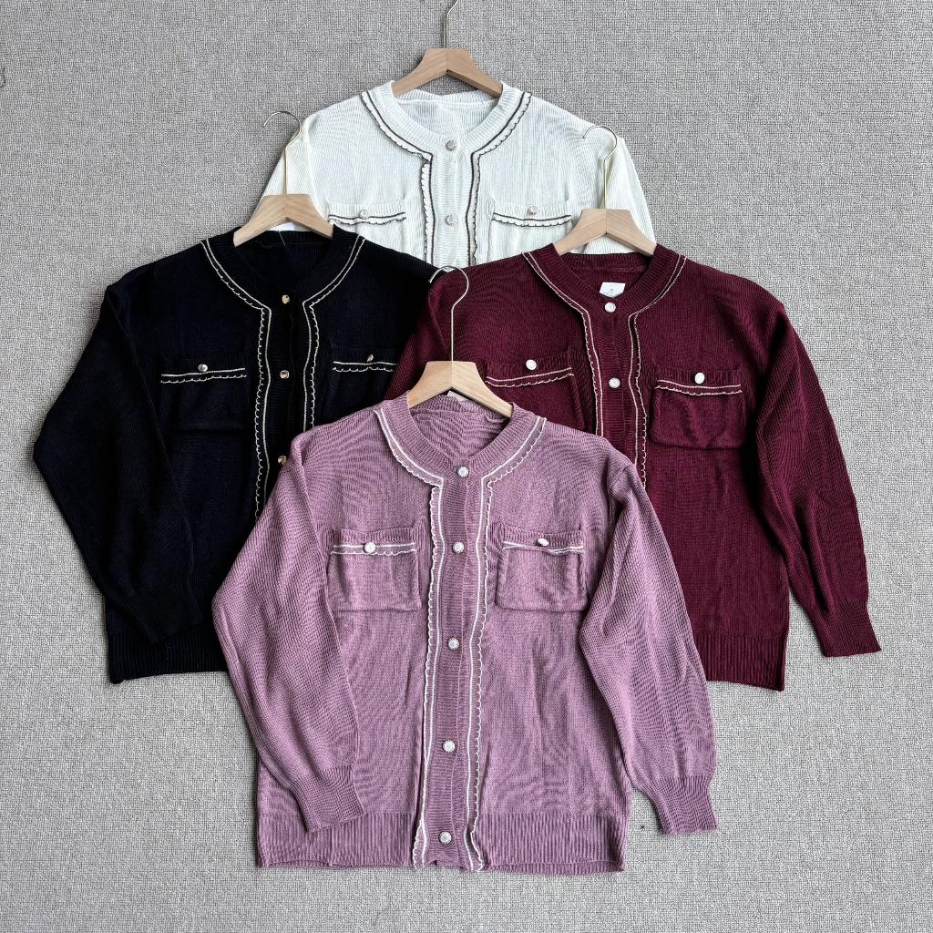 Najwa Cardigan Rajut Knit Wear Korean Style - Cardigan Korean Style