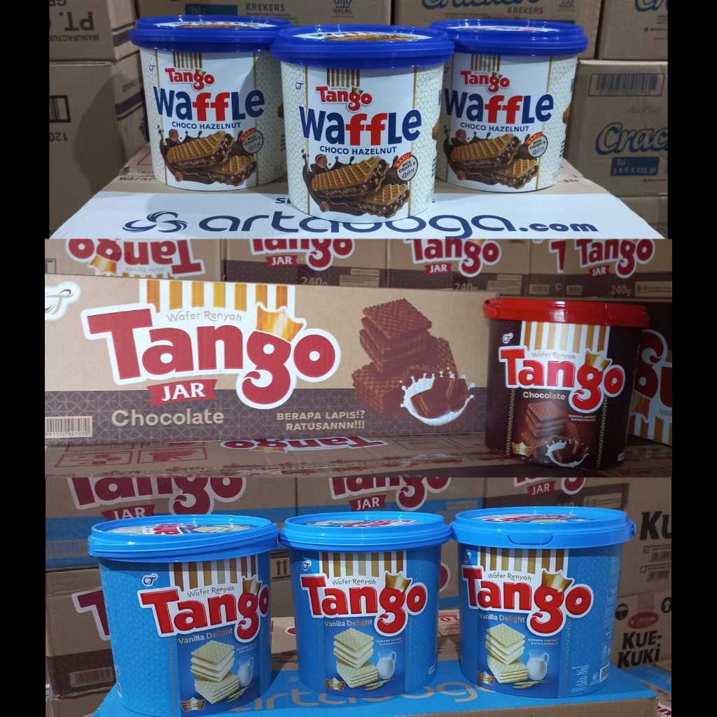 

tango dan waffle jar 240 gram 1 dus isi 6 toples